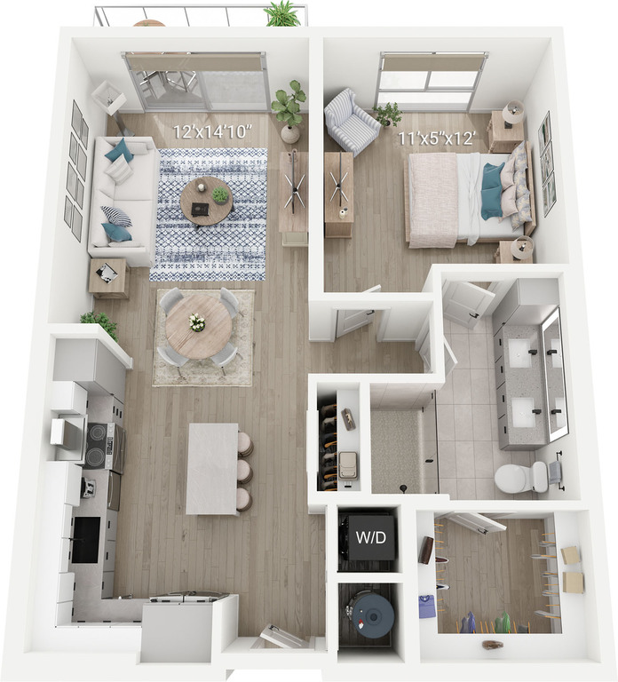 A1 | 1 Bedroom, 1 Bath