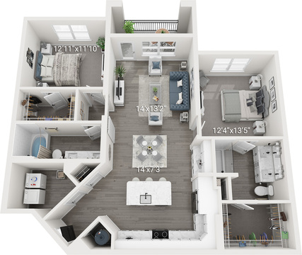 Biscayne (B5) | 2 Bedroom, 2 Bath